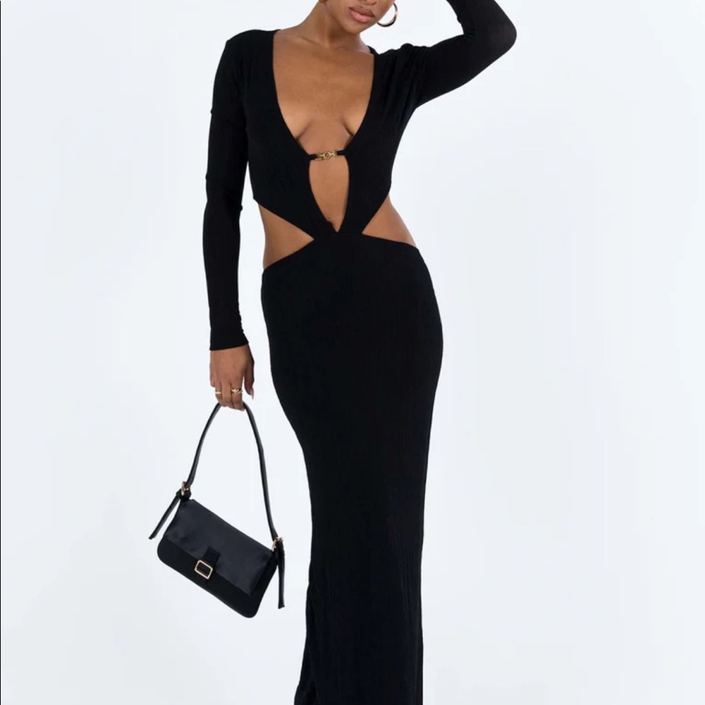 PRINCESS POLLY EVERTON MAXI DRESS BLACK